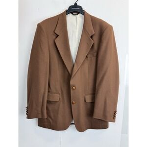 Farah Clothing Wool Brown Suit Coat Men's Size 40R Blazer Jacket Made‎ in USA